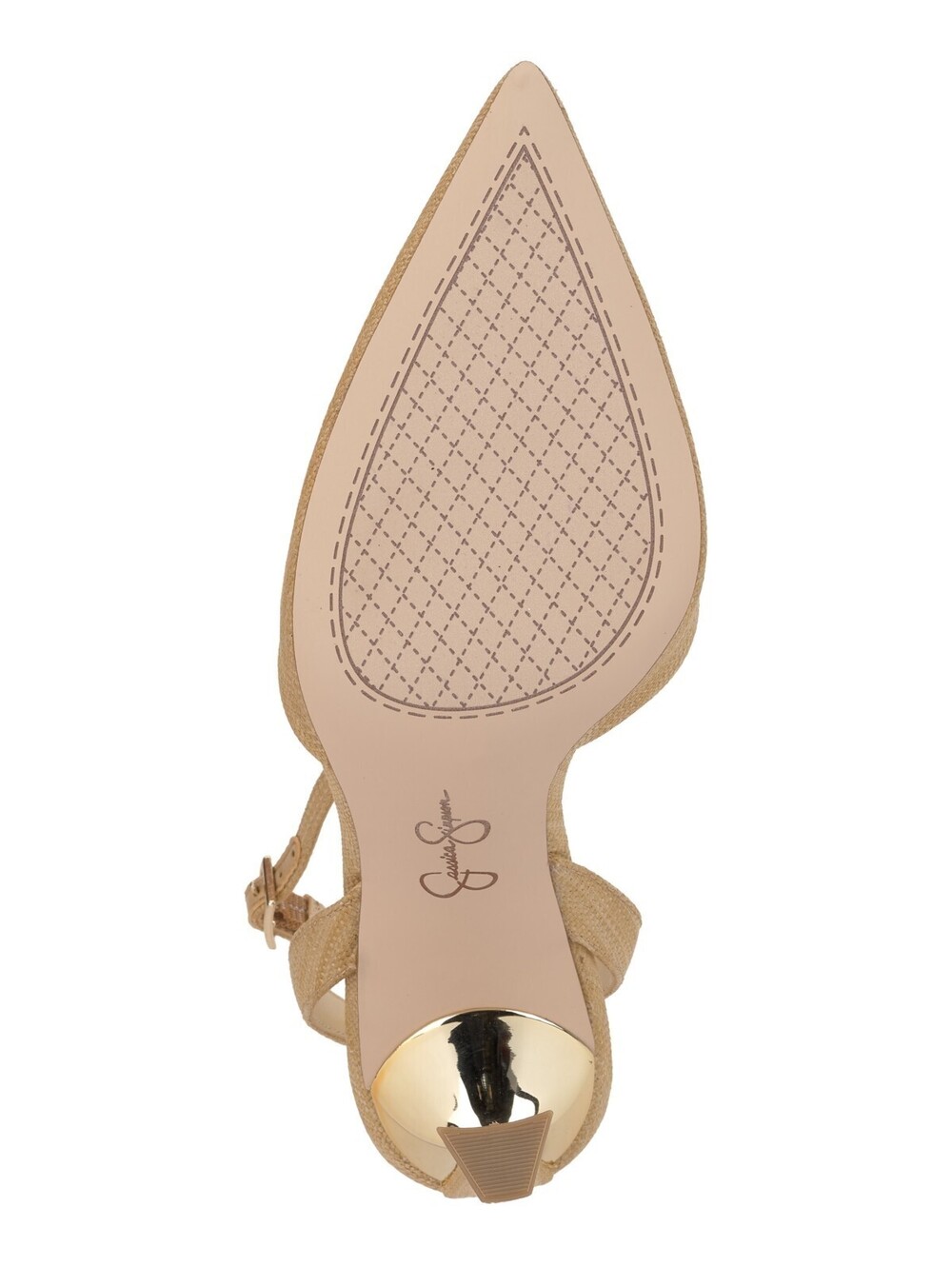 Women's Jessica Simpson Ocanna Two-Piece Pointed-Toe Pumps Natural Raffia 5 US - Picture 5 of 5